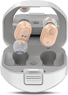 Hearing Amplifier for Seniors, Fursom Rechargeable Hearing Amplifier with Noise Cancelling for Adults(Beige)