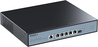 SODOLA 10Gb L2 Managed Switch, 5 x 10G RJ-45 Ports,1 x 10G SFP+ Port,Support LACP, VLAN, QoS, 10G/5G/2.5G/1000M/100M Auto-Negotiation, Multi-Gigabit Managed Ethernet Switch