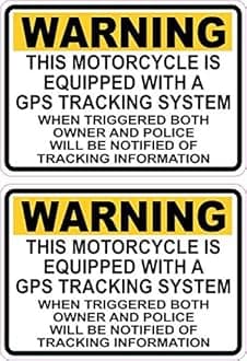 StickerTalk Motorcycle GPS Tracking System Vinyl Stickers, 3.5 inches by 2.5 inches