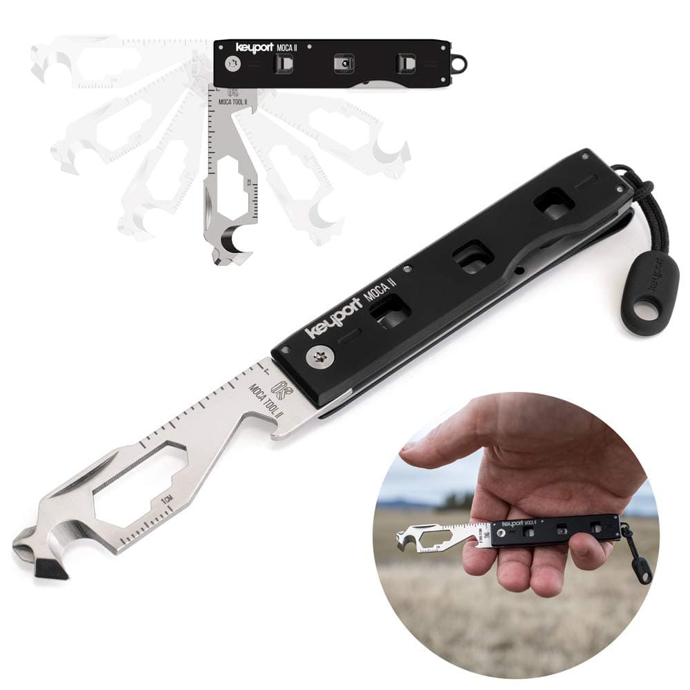 MOCA2 11-in-1 Multitool Keychain - EDC Kit with Pocket Clip & Paracord, TSA Friendly Mini Organizer for Men & Women, Everyday Carry Gadgets, Outdoor Survival & Utility Key Pry Tool