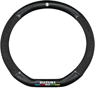 Car Steering Wheel Cover for Suzuki Jimny 5 Doors 2023-2025, Anti-Slip Steering Wheel Protector Breathable Leather Car Interior Accessories,E