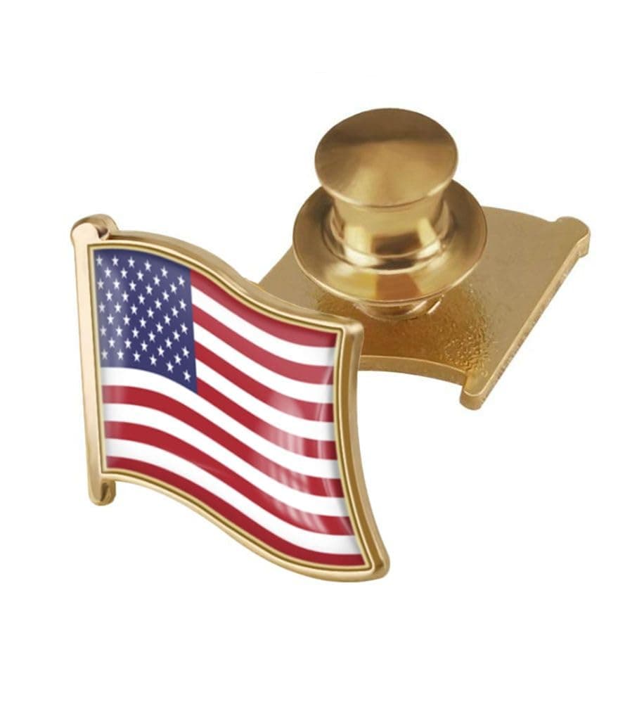 vmcoatdu Country Flag Backs Locking Pin Keepers Locking Clasp Pin Badge International Travel Brooch Metal Alloy Souvenir Pin 0.75x0.7 Inch Small Pin