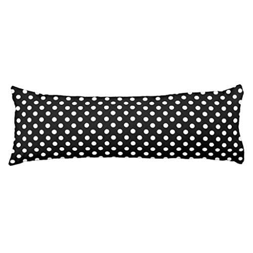 Black and White Polka Dot Pattern Body Pillow Covers Cases With Double Sided 20"x54"