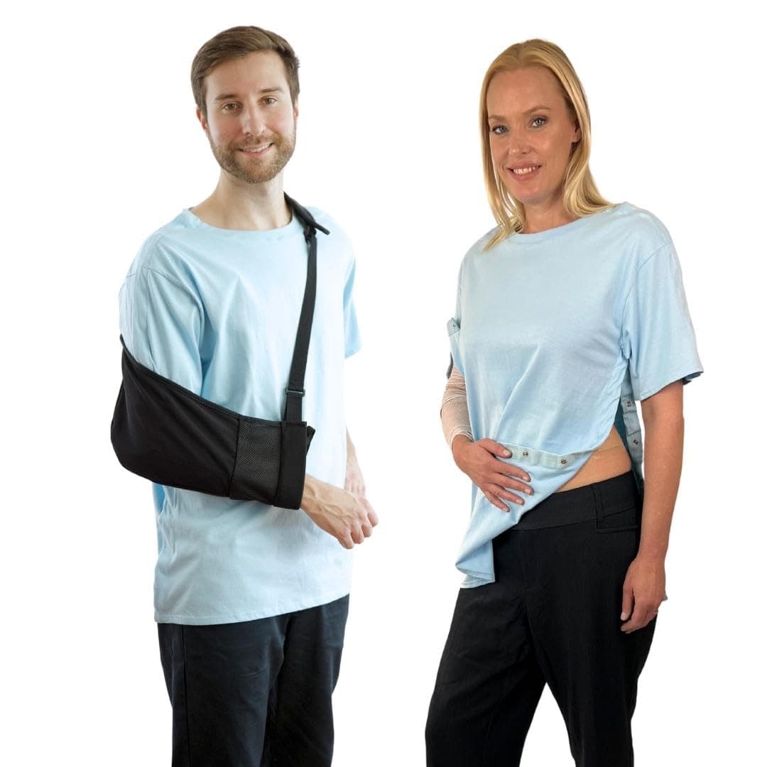 Post Surgery Shirt with Left & Right Side Snap Access