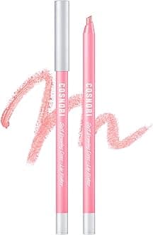 COSNORI Soft Drawing Overlip Maker- Long-Lasting Creamy Lip Liner, Easy-Blend, Multi-Use, Vegan Lip Pencil (01 PURE PINK)