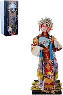 NW 12 Inch Chinese Traditional Handicraft Silk Figurine Collectible Chinese Ancient Character Ornaments for Home Decoration (1801)