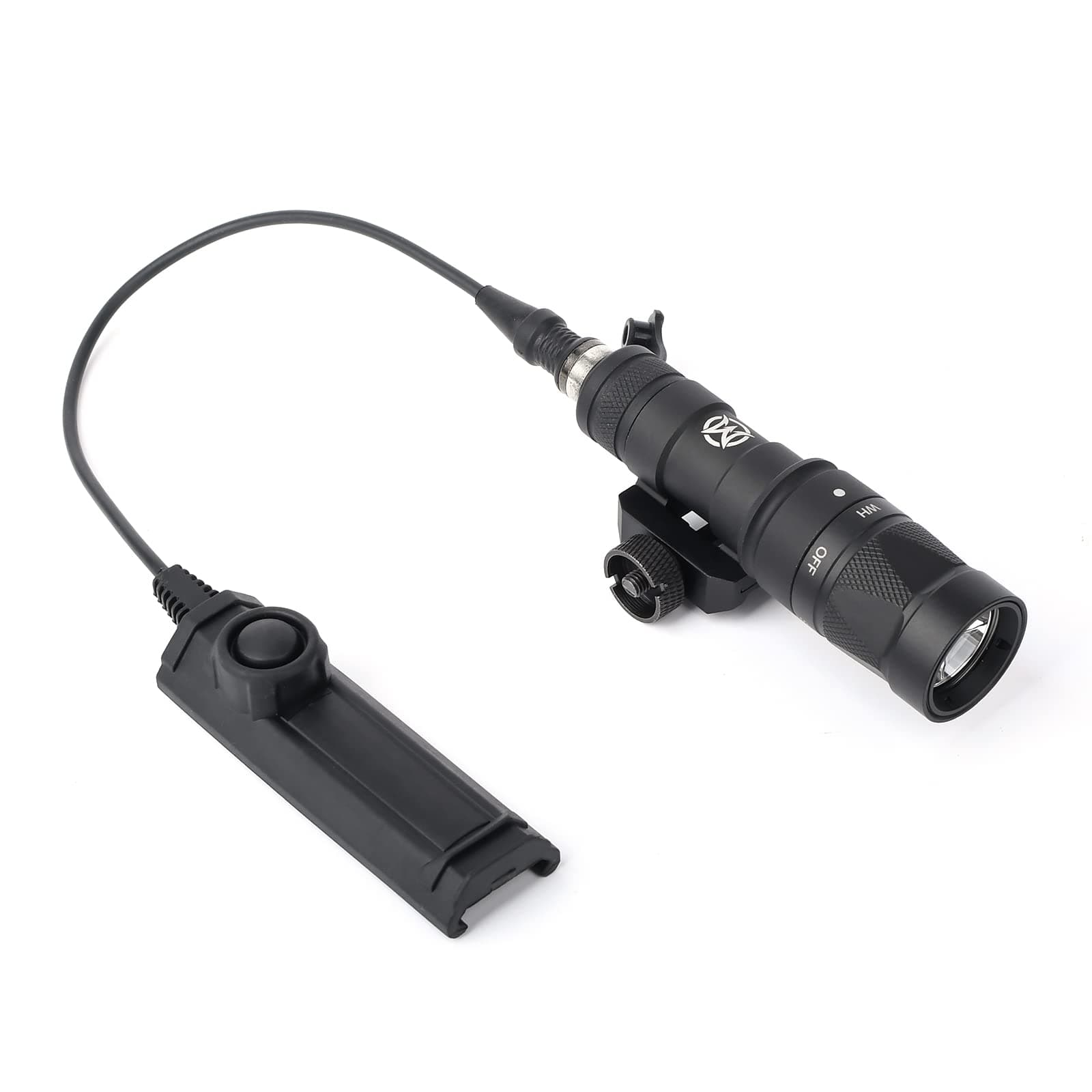 M300W Strobe Torch with Dual Function Switch,500 Lumens Tactical Strobe Flashlight Scout Light for 20mm Picatinny Rail System (Black)