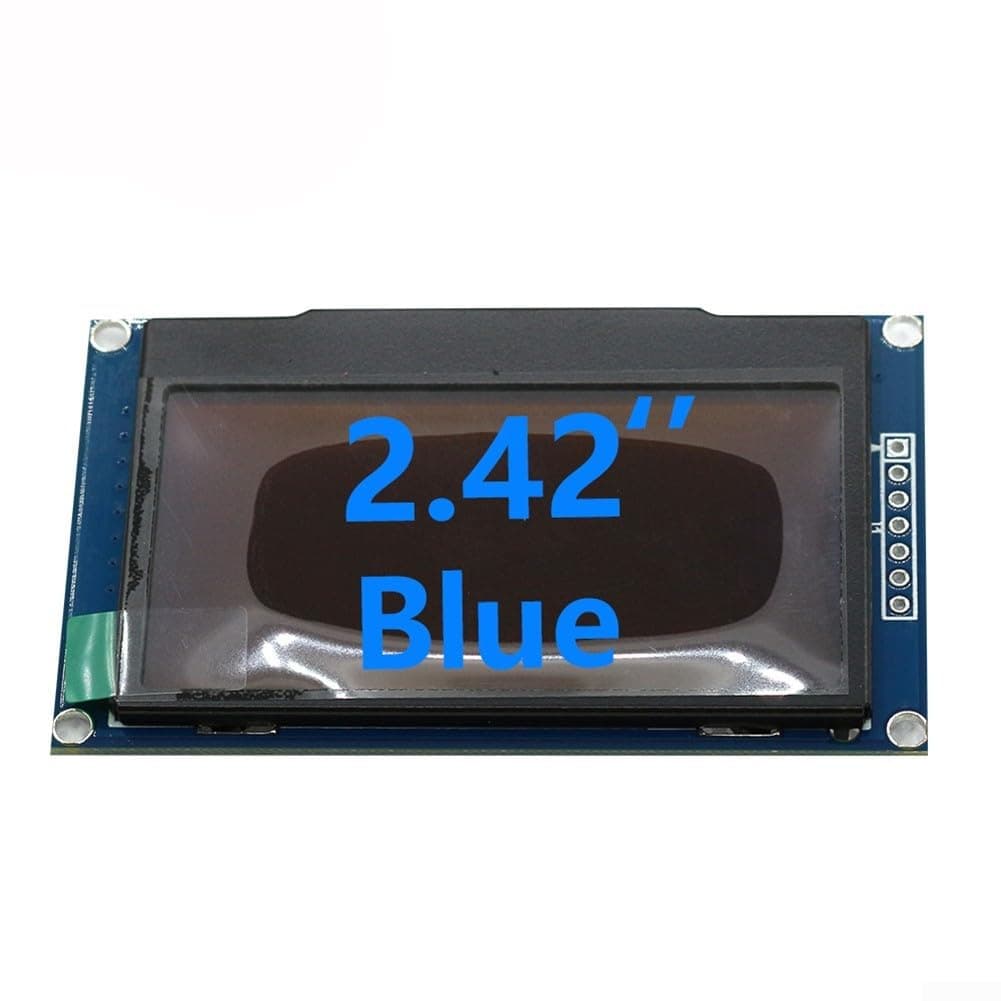 SSD1309 Based 2.42 Inch For OLED Display Module, 128x64 Resolution, I2C Communication Support, 3.3V Operation Voltage (7 pins of blue)