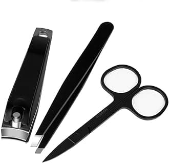 Stainless Steel Nail Clipper Set - 3-in-1 Manicure Kit with Slant Tweezers & Scissors, Sharp Clipper for Hands & Toes, Portable Travel Set for Men, Women, and Kids – Ideal Gift for All Occasions