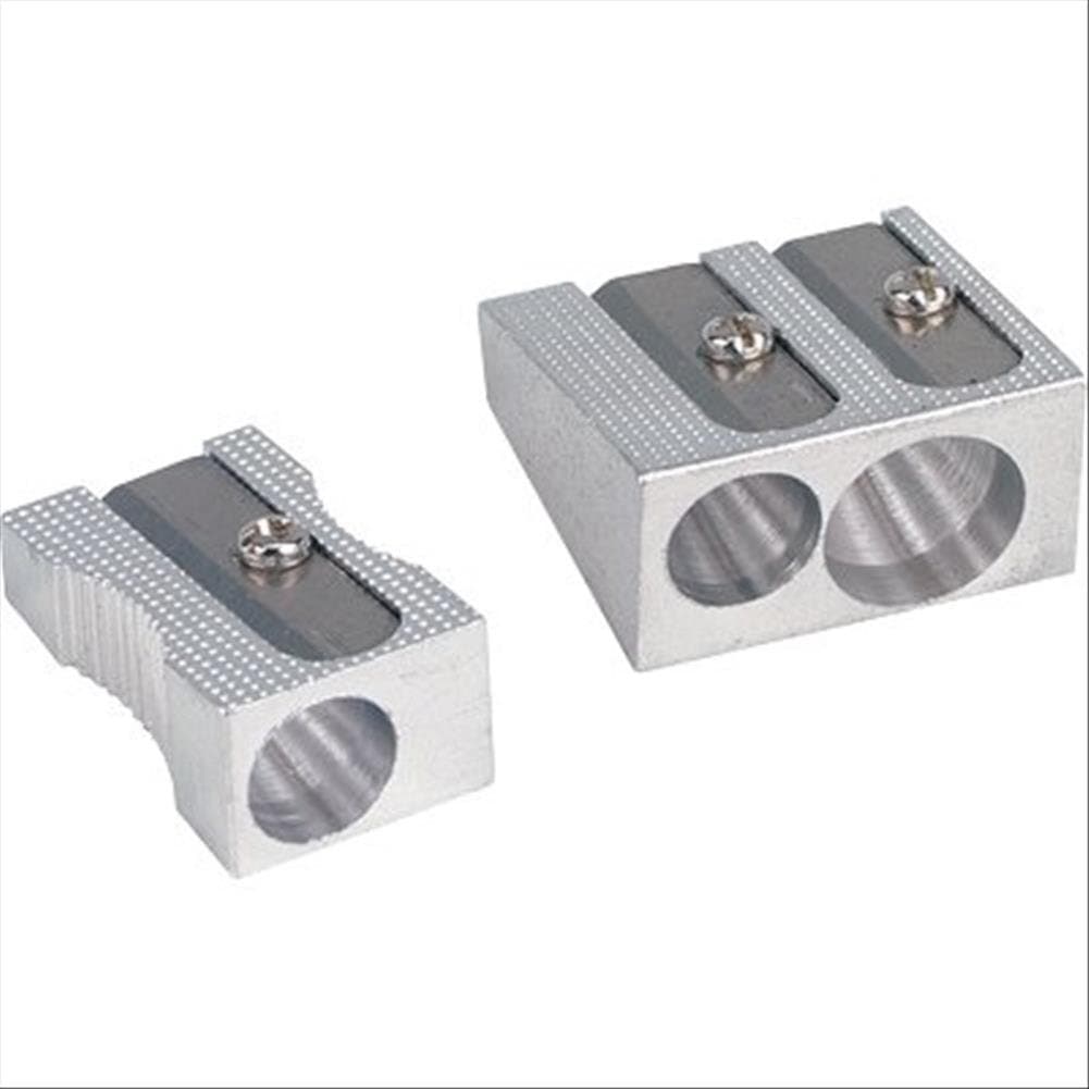 5 Star Pencil Sharpener Pocket-sized Metal for Max. Diameter 8mm Double Hole [Pack of 5]