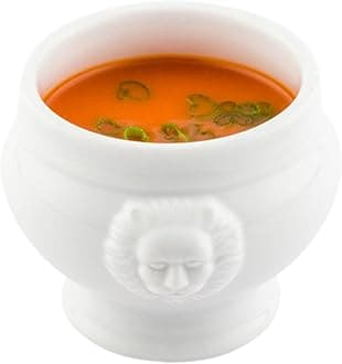 Porcelain Soup Bowl, Porcelain Soup Cup - Lions Head Bowl - 6 Ounce - 10ct Box - Restaurantware