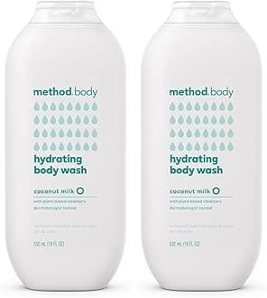 Method Body Wash, Hydrating Coconut Milk, Paraben and Phthalate Free, 18 oz (Pack of 2)