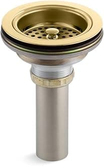 K-8801-PB Duostrainer Sink Strainer, Vibrant Polished Brass
