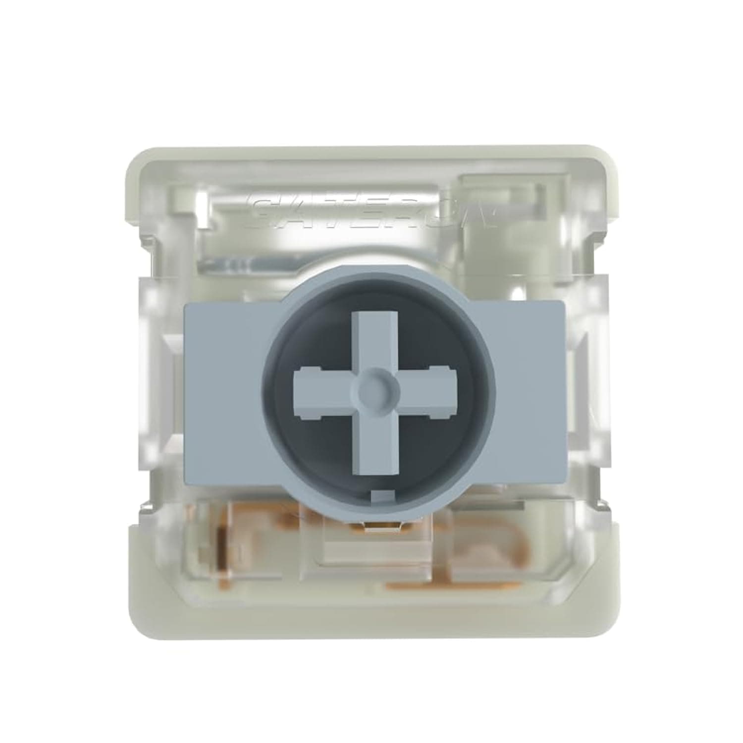 GATERON KS-33 Low Profile 2.0 Silver Switches, 3 Pin Factory Pre-lubed SMD LED for MX Mechanical Keyboard (Silver, 35pcs)