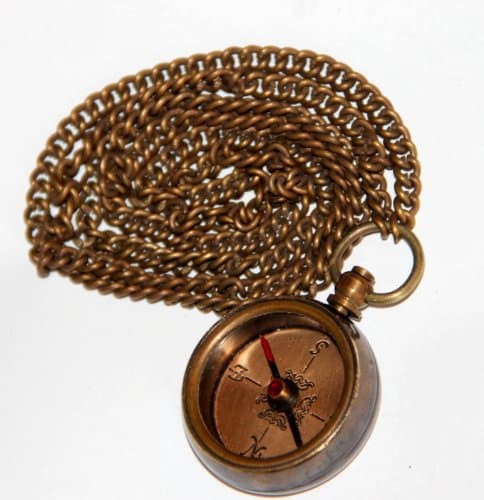 Collectable Brass Marine Compass with chain - Locket Compass