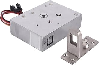 Electric Motor Lock, Full Metal Construction, Anti-Vibration Design, Electronic Rotary Push-to-Close Latch, Auto Lock,112mm x 80mm x 27mm, for Refrigerators, Locker and Storage Cabinets, Drawer