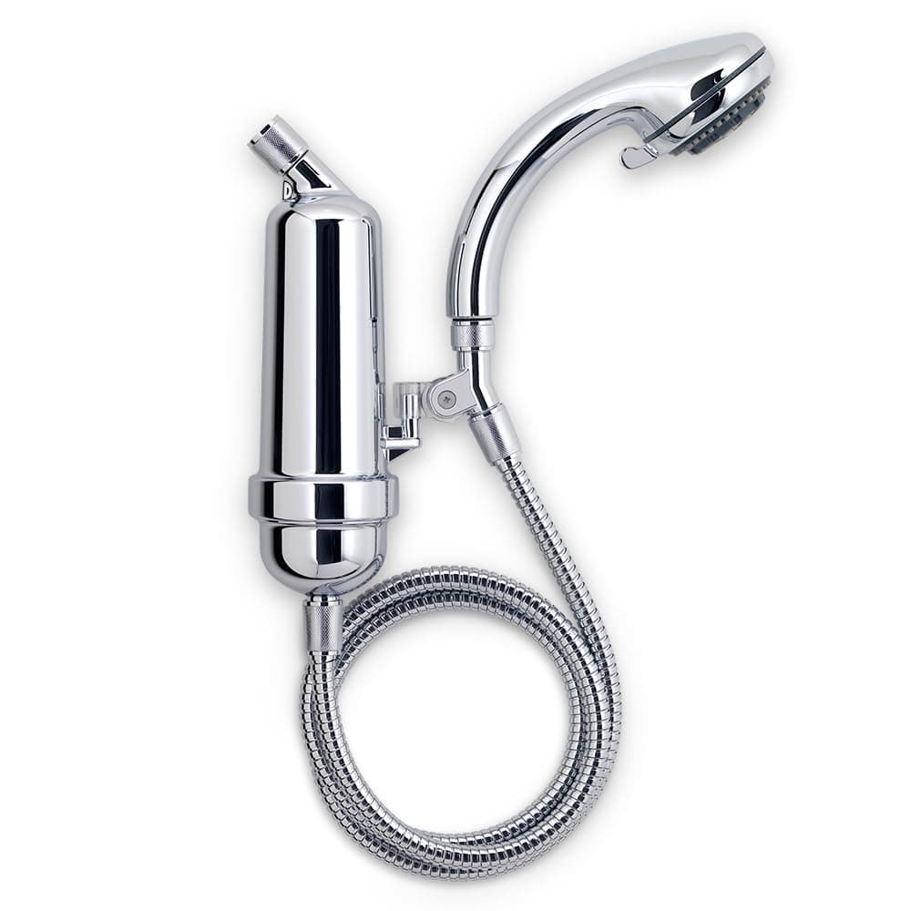 WaterChef Premium Shower Filter System SF-7C (Chrome) - Deluxe Adjustable Wand, Advanced Filtration for Superior Chlorine Reduction - NSF/ANSI Certified: 96.6% of Chlorine, 10,000 Gal., USA