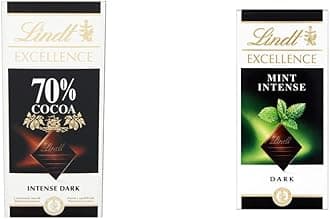 EXCELLENCE Dark 70% Cocoa Chocolate Bar - 100 g & Excellence Dark Mint Chocolate Bar Each 100g