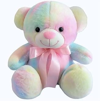 Swarah Super Soft Plush Toy – Ultra-Cuddly Stuffed Animal for Kids & Adults for Birthdays, Baby Showers, Christmas, or Valentine's Day (Rainbow Teddy 32cm)