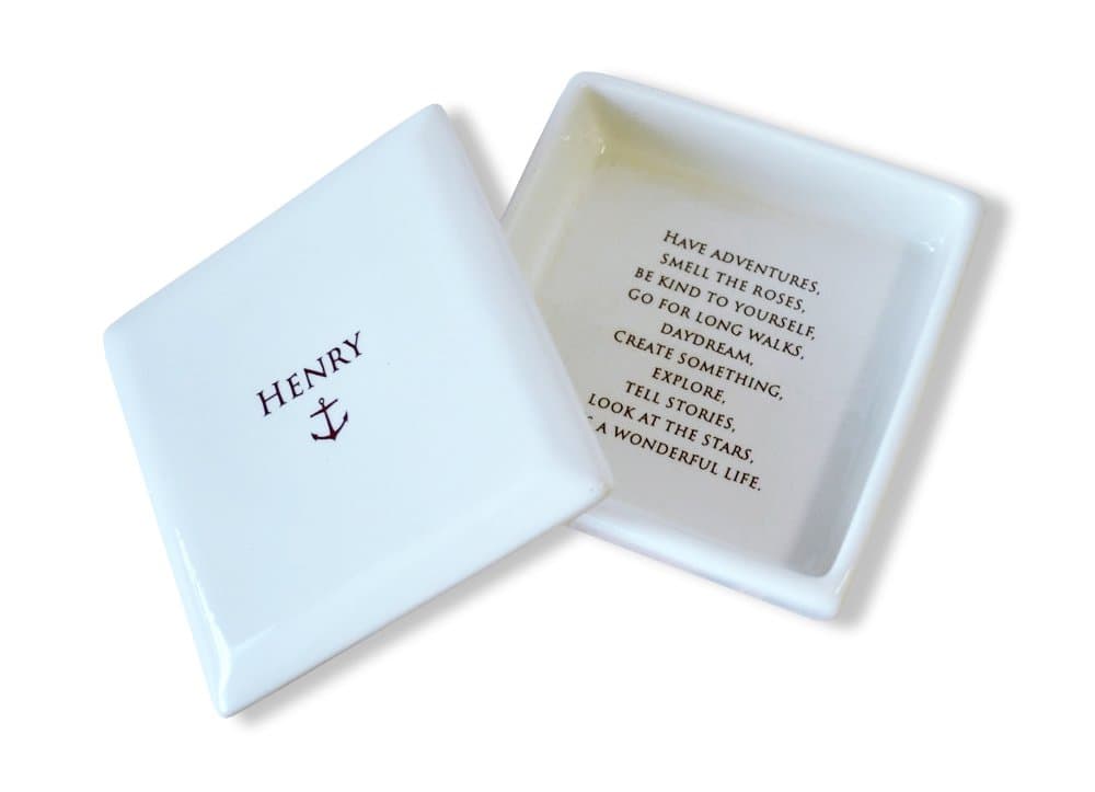 Personalized Baptism Gift or First Communion Gift - Square Keepsake Box - Gift Boxed