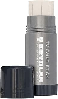 Kryolan TV Paint Stick - 00 Matte Kryolan Makeup Stick - Foundation Makeup - Makeup for TV, Theater, Stage, Acting, Face and Body, Full Coverage Cream Concealer Foundation - Made in USA (25 g)