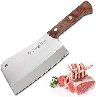 Heavy Duty Heft Cleaver Butcher Knife for Chopping Bones Sturdy Kitchen Knife
