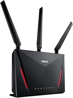 ASUS AC2900 WiFi Gaming Router (RT-AC86U) - Dual Band Gigabit Wireless Internet Router, WTFast Game Accelerator, Streaming, AiMesh Compatible, Included Lifetime Internet Security, Adaptive QoS