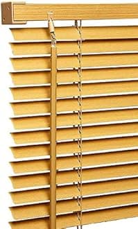 PVC window Venetian Blind Blinds Easy Fit Trimmable Fittings Window Treatment Shutter Twist Open Close (Teak-Wood Grain Effect, 180cm wide (70.86") x 150cm Drop)