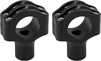 HDBUBALUS 1.25'' Motorcycle Handlebar Riser Handle Bars Clamp Mount Fit For Harley Sportster Road King Dyna Softail (Color: All Black)