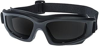 Motorcycle Goggles For Men: Heavy-Duty Motorcycle Riding Goggles w/Hard Case, Cleaning Cloth, & Pouch