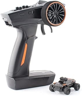 1:76 Turbo Racing Scale RC Sport Car, Table Racing Remote Control Mini Model Car Full Proportional RTR Kit Toys (Monster Truck Orange)