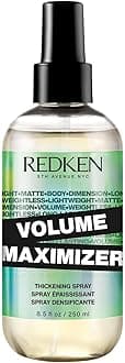 Redken Volume Maximizer Thickening Spray – Weightless Volumizing Spray For All Hair Types, Adds Flexible Volume and Body, For Thicker-Looking Hair