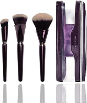 Anisa Beauty Starter Everyday Makeup Brush Set – 3 Essential Brushes for Foundation, Concealer, and Powder Application – Soft, Synthetic Fibers for Flawless, Streak-Free Finish