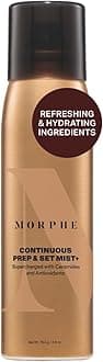 Morphe Continuous Prep & Set Setting Spray - Hydrating Setting Spray for Makeup & Skin Prep - Enriched with Ceramides and Antioxidants for a Radiant Finish (2.8 oz)