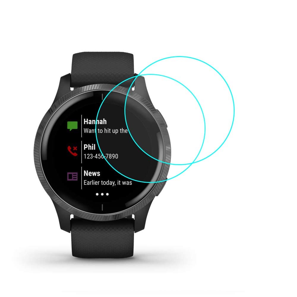 RLTech Screen Protector for Garmin Venu, 9H Anti-Scratching Tempered Glass Screen Protector for Garmin Venu, 2 Pack