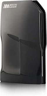Mercku M6 Wi-Fi 6 Router for Wireless Internet Mesh Wi-Fi System 1 Pack up to 3,000 Sq.Ft. Can Add More Units to Form a Mesh Wi-Fi System, Dual-Band Gigabit Router, App Control, AX1800, Cosmo Black