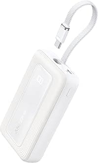 Portable Charger, 10,000mAh 30W Power Bank, USB-C in and Out Fast Charging Battery Pack, Travel Essential Phone Power Bank, for iPhone 17/16, Galaxy and More (White, 10000, Milliamp Hours)