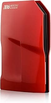 Mercku M6 Wi-Fi 6 Router for Wireless Internet Mesh Wi-Fi System 1 Pack up to 3,000 Sq.Ft. Can Add More Units to Form a Mesh Wi-Fi System, Dual-Band Gigabit Router, App Control, AX1800, Maroon Red