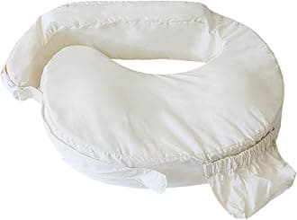 My Brest Friend Deluxe Organic Nursing Pillow 100% Organic Cotton Slipcover Ergonomic Breastfeeding Pillows Supports Both Mom and Baby Breastfeeding Essentials Handy Side Pocket Cream