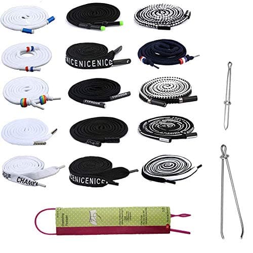 15 PCS Replacement Drawstrings, Qincling Cotton Replacement Drawstrings Cord Universal Drawstrings With 3 PCS Drawstring Threader Tool For Hoodies Shorts Jacket Coats Pants Sweatpants(18 PACK)