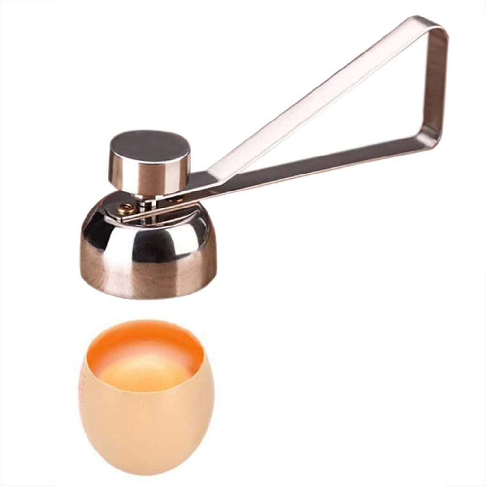 SameTech Eggshell Topper Cutter Remover, Stainless Steel Egg Shell Topper Cracker Opener Separator for Removing Raw, Soft or Hard Boiled Eggs