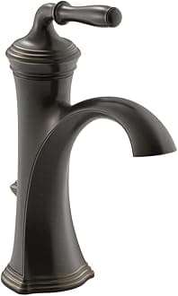 KOHLER K-193-4-2BZ Devonshire Single-Handle Bathroom Sink Faucet, Oil-Rubbed Bronze