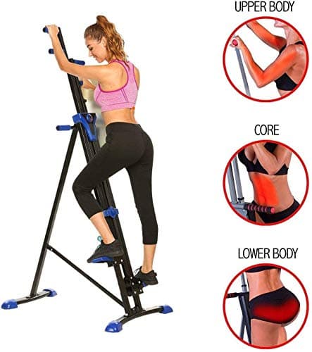 Upgraded Vertical Climber Exercise Machine, Folding Vertical Climber Cardio Exercise Machine Stepper Stair Climber for Full Body Workout Training