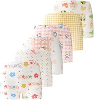 Soft Girls' Briefs, Comfort Breathable Toddler Girls' Panties, Modal Underwear Sizes for 1T to 9 Years Old