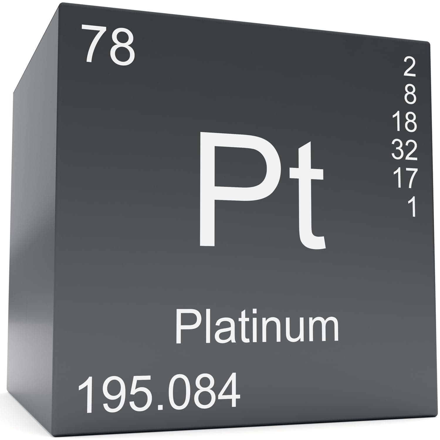 Moderock Platinum Metal Elements Periodic Table, Mirror Finished Density Cubes Collection, Purity 99.95%, Weight 20.5g/0.72Oz (Pt Cubic 10mm/0.39")