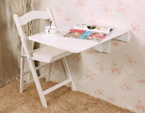 Haotian Wall-Mounted Drop-Leaf Table, Folding Kitchen & Dining Table Desk, Children Table (FWT04-W)
