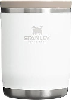 STANLEY Adventure To-Go Food Jar 18 oz | Vacuum Insulated Food Container | Wide Mouth Screw On Lid | Packable for Travel | Stainless Steel with Leakproof Lid | BPA-Free | Frost