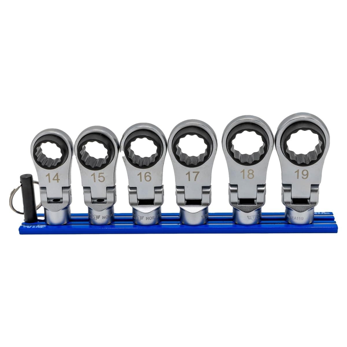 VIM 6 PC. 12PT Nano Flex Offset RATCHETING Attachment Set - 3/8" Drive (14-19MM)