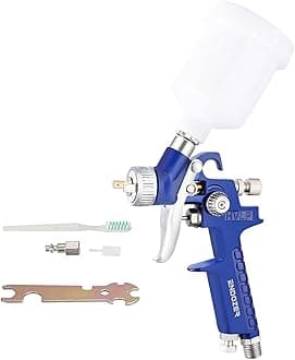 ENDOZER General Purpose Mini HVLP Spray Guns Auto Car Detail Paint Sprayer Spot Repair with 0.8mm Nozzle 125CC