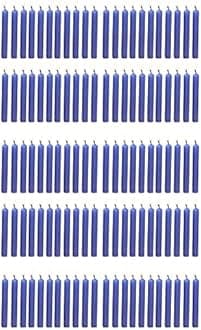 PROSPERRO LUMO Wax By Parkash Chime Candles/Stick Candle Set of 100 | Ritual Spell Unscented (Dark Blue)